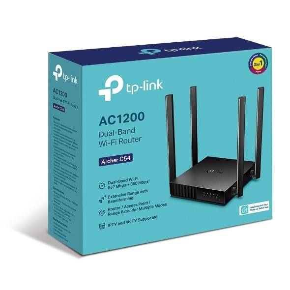 TP-Link Archer C54 draadloze router Fast Ethernet Dual-band (2,4 GHz / 5 GHz) Zwart-3