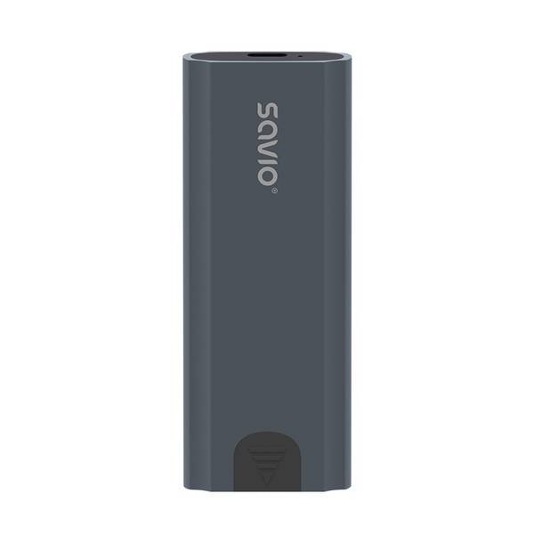 Savio M.2 SSD NVMe externe schijfbehuizing, USB-C 3.1, AK-67, grijs