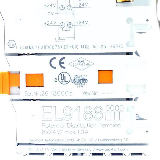 Beckhoff Potenzialverteilungsklemme EL9186-1