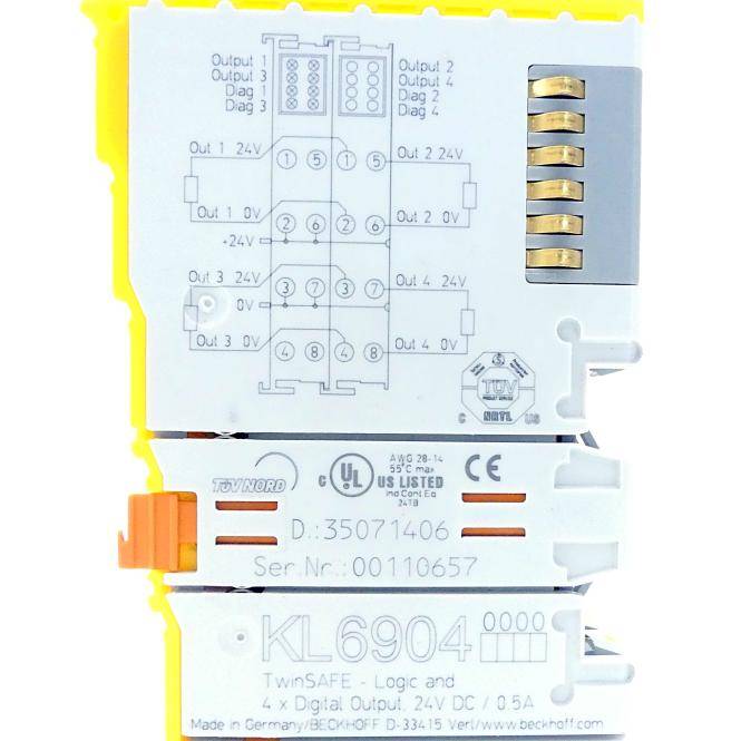 Beckhoff TwinSAFE-Logic-Busklemme KL6904-1