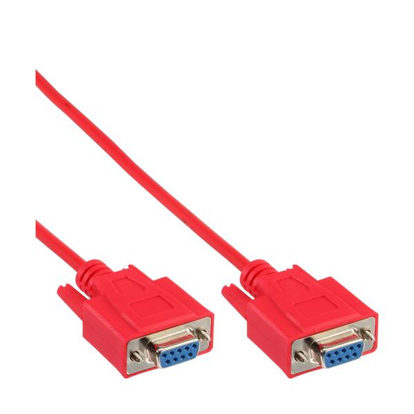Premium seriële RS232 null modemkabel 9-pins SUB-D (v) - 9-pins SUB-D (v) / gegoten connectoren - 3 meter