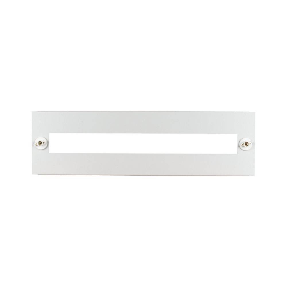 Frontplaat, plaatstaal, 45mm uitsparing, grijs, HxB=200x400mm-1