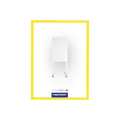 Magneetkader DIN A4 geel magneethoudend 5st./VE MAGNETOPLAN-2