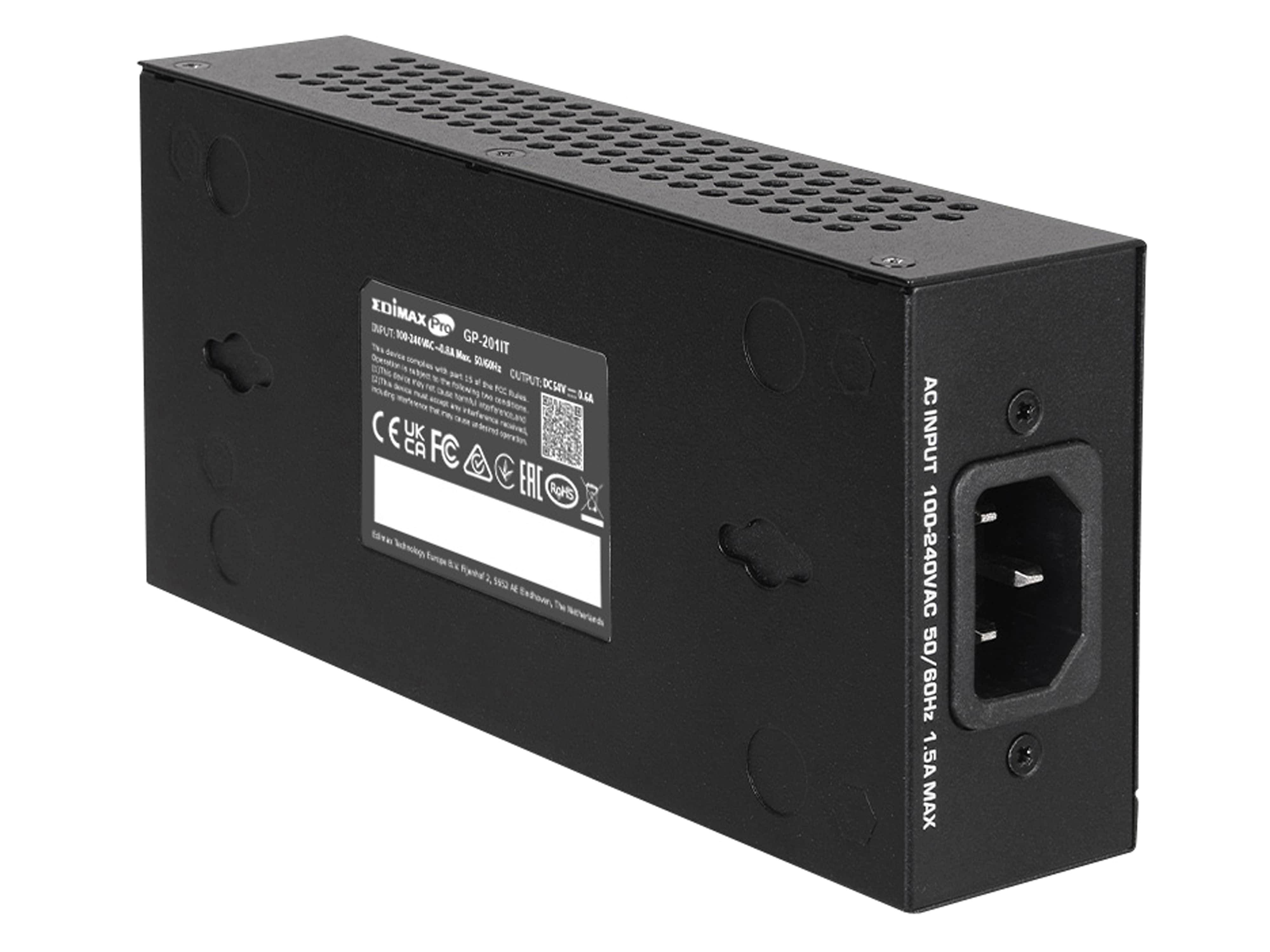 Symboolafbeelding voor Edimax GP-201IT PoE-adapter en -injector voor 2,5 Gigabit Ethernet, Fast Ethernet en Gigabit Ethernet.