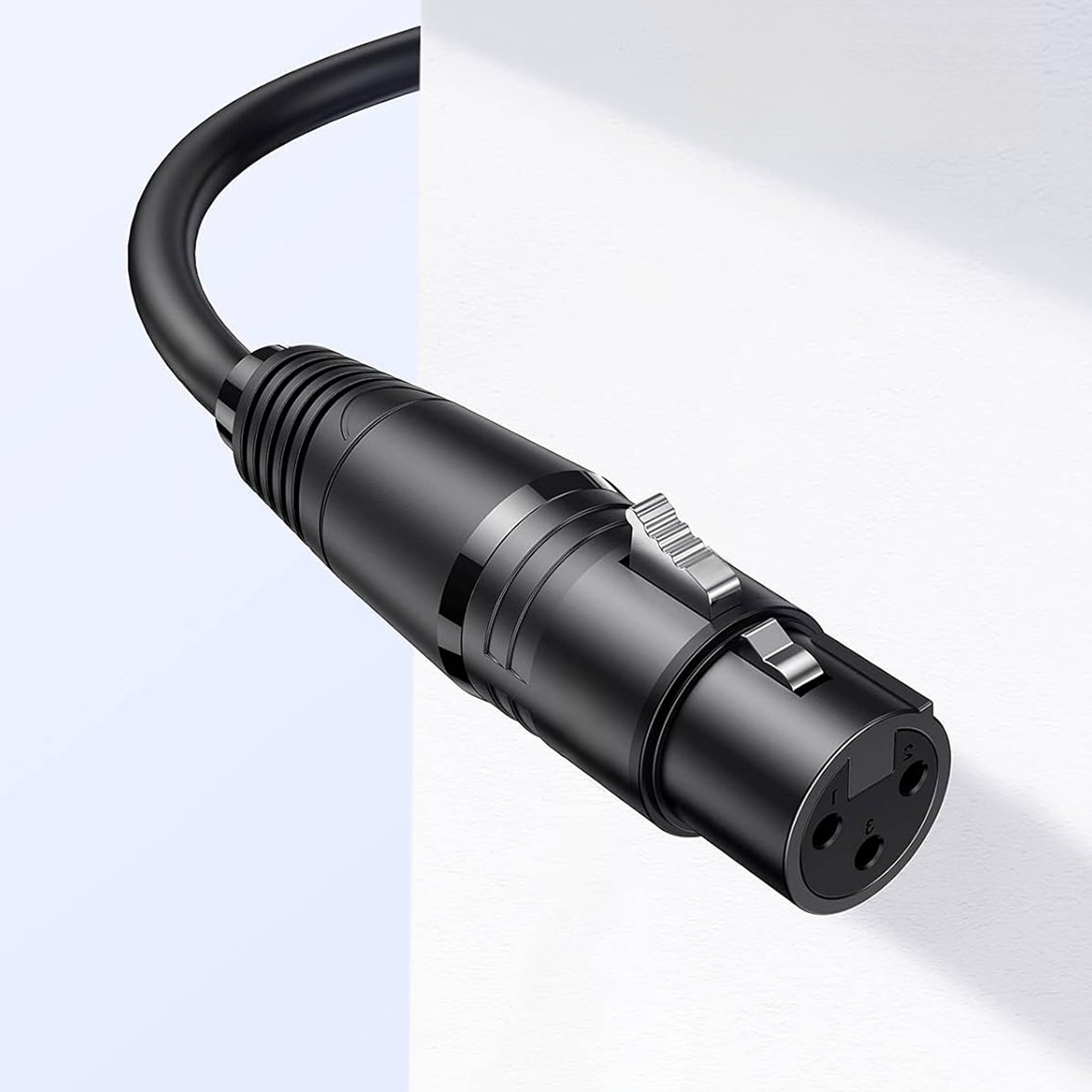 Qost - XLR kabel - 3Pin XLR - Microfoon Kabel - 5 Meter - Zwart - Mannelijk naar Vrouwelijk-2
