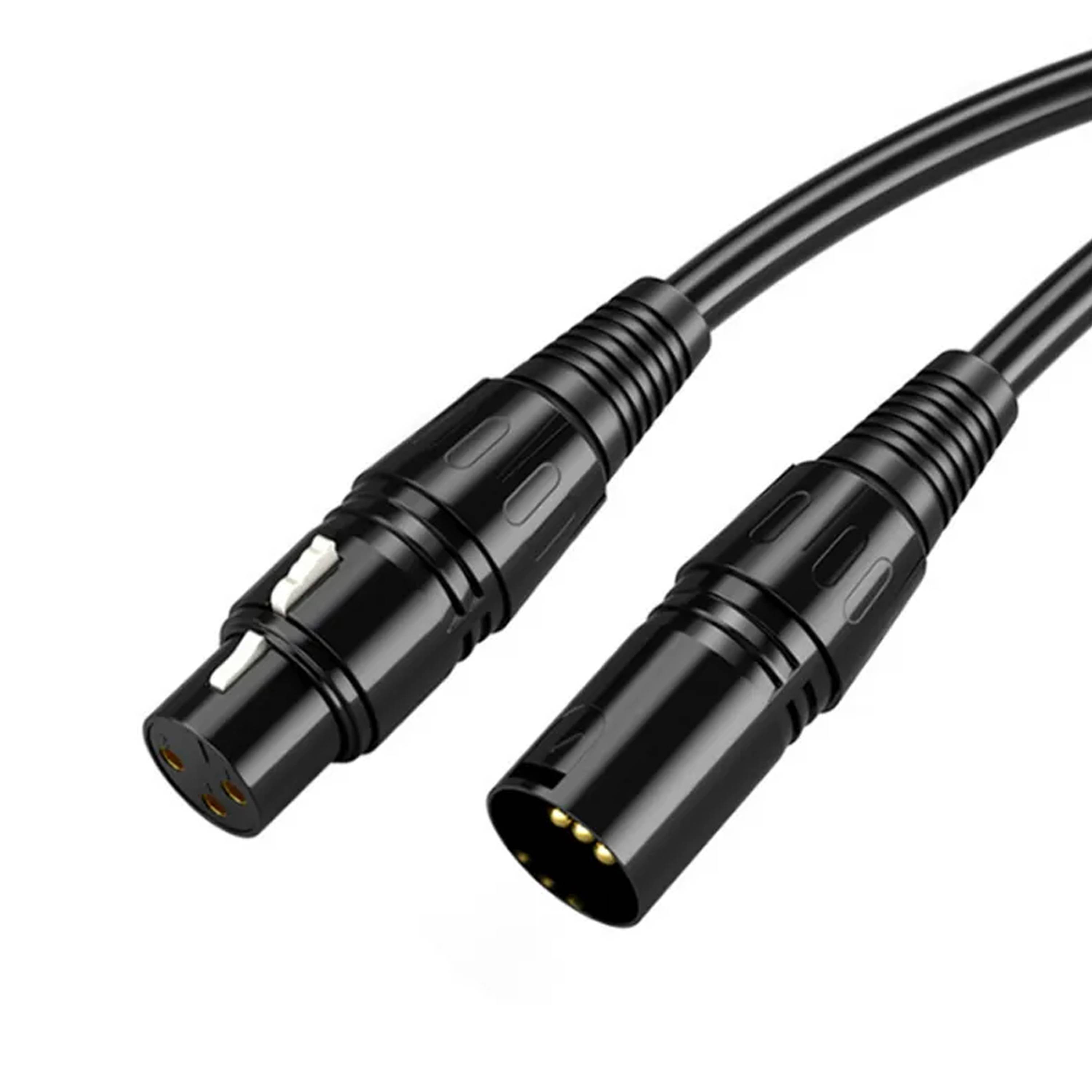 Qost - XLR kabel - 3Pin XLR - Microfoon Kabel - 5 Meter - Zwart - Mannelijk naar Vrouwelijk-0
