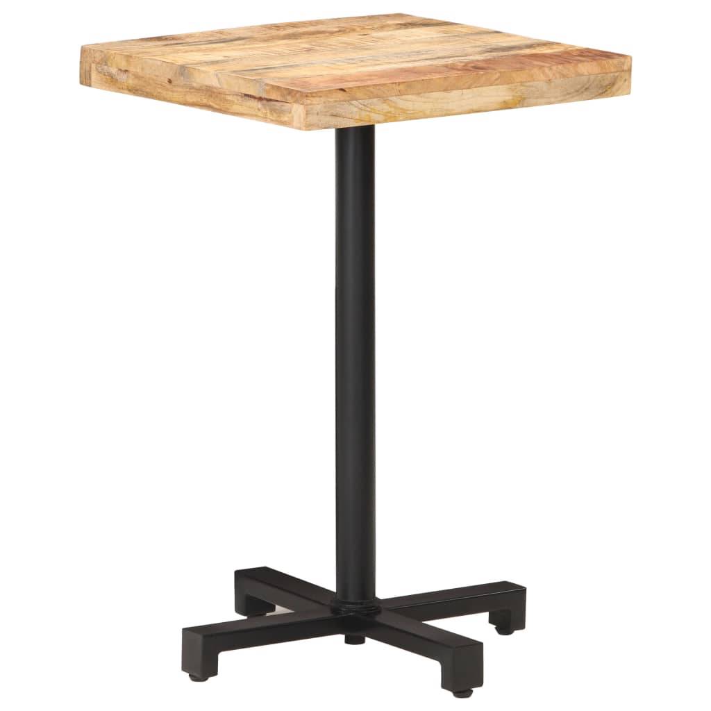 vidaXL - Bistrotafel - vierkant - 50x50x75 - cm - ruw - mangohout