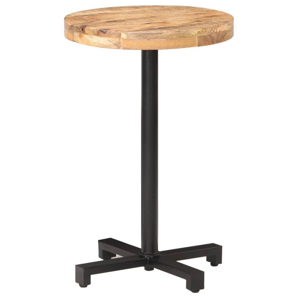 vidaXL - Bistrotafel - rond - Ø50x75 - cm - ruw - mangohout