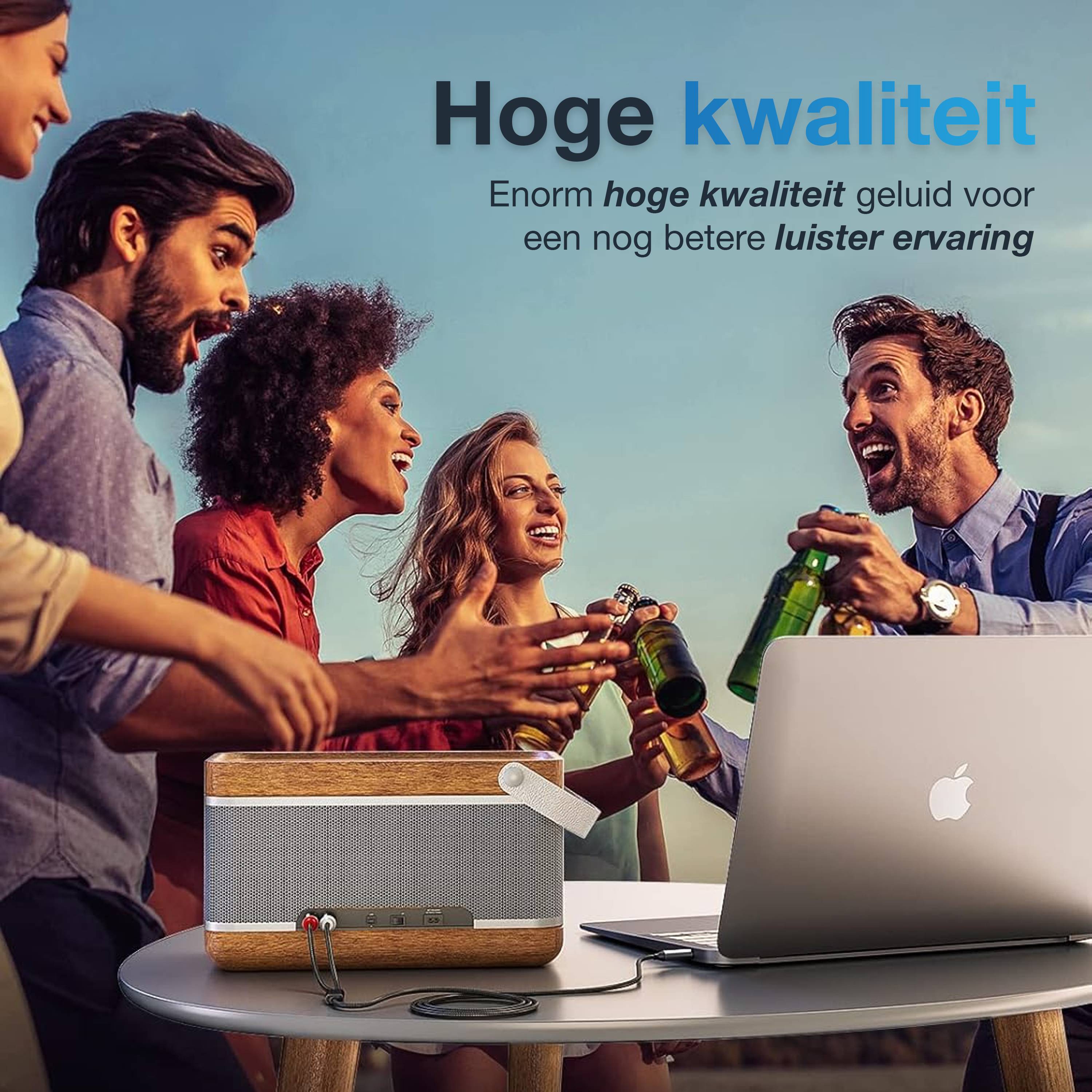 Qost - Aux naar RCA kabel - 3 meter - 3.5mm Jack naar 2 RCA Stereo - Audio Cable - Jack 3.5mm naar 2 Tulp Plug-1