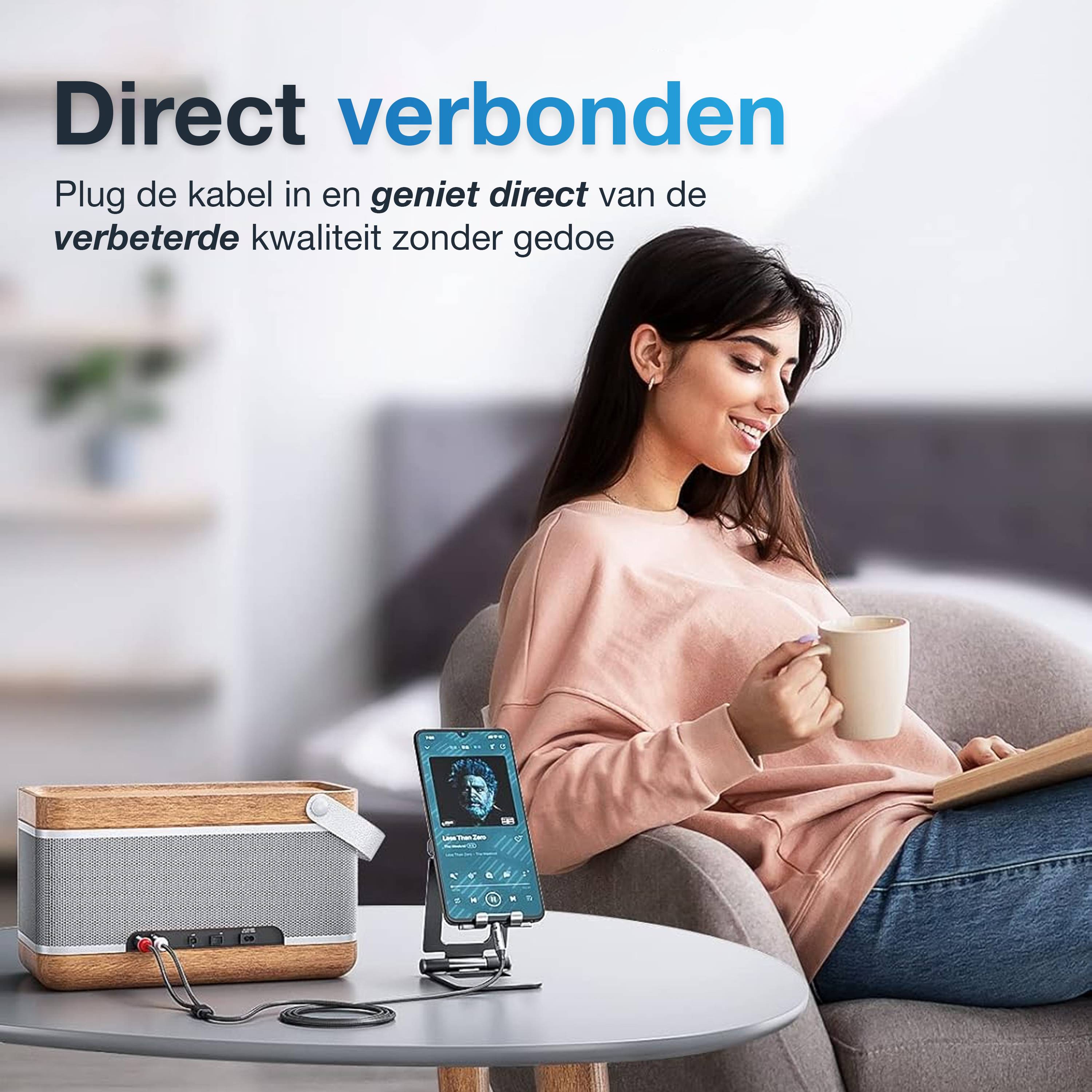 Qost - Aux naar RCA kabel - 3 meter - 3.5mm Jack naar 2 RCA Stereo - Audio Cable - Jack 3.5mm naar 2 Tulp Plug-3