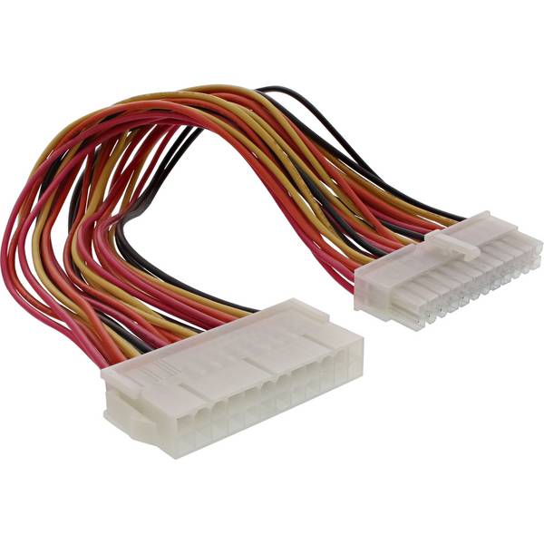 ATX 24-pins (m) - ATX 24-pins (v) voeding verlengkabel - 0,45 meter