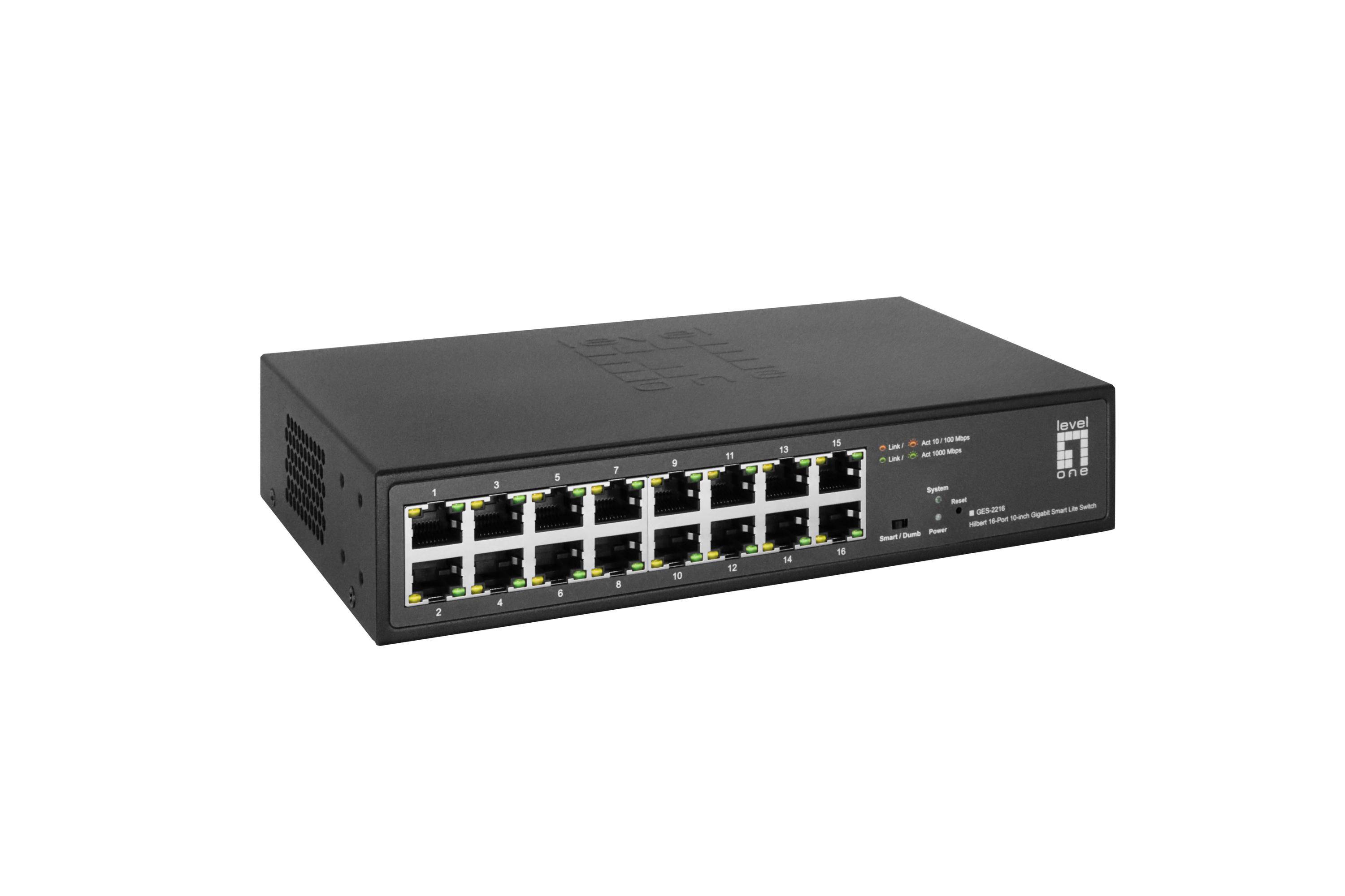 Level One GES-2216 Hilbert 16-poorts 10-inch Gigabit-switch-3