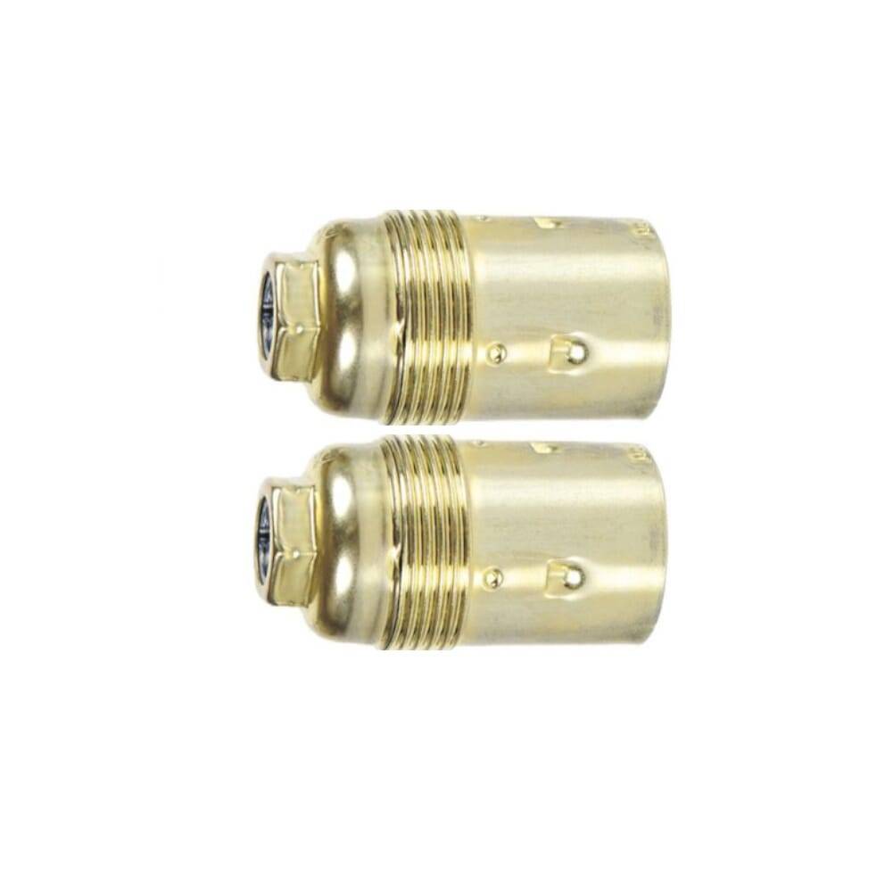 Lamphouder - Glad - E14 - Messing - Per 2 stuks-1