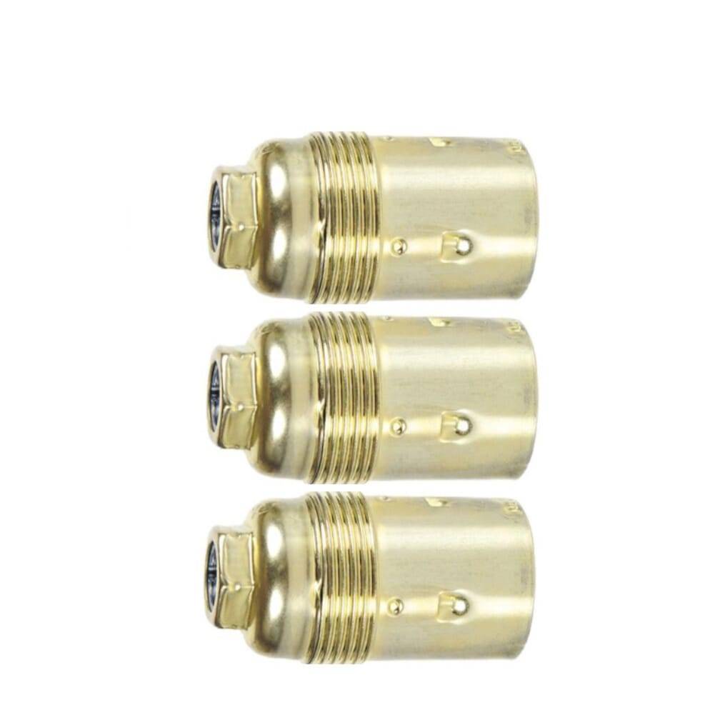 Lamphouder - Glad - E14 - Messing - Per 3 stuks-1