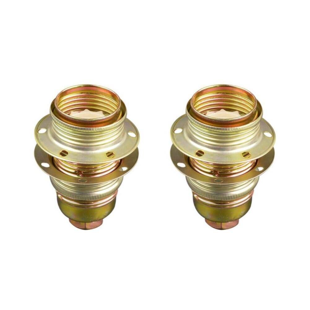 Lamphouder + 2 Ringen - E14 - Messing - Per 2 stuks-1