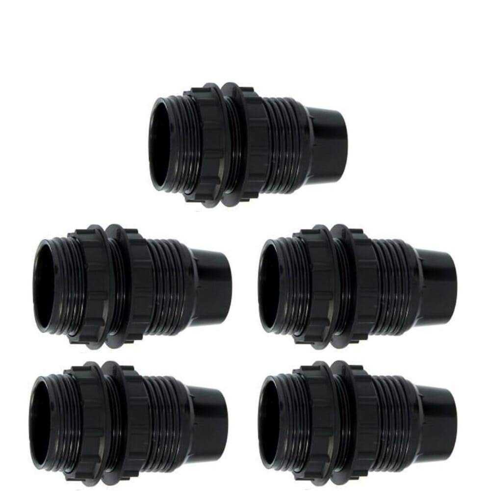 Lamphouder + 2 ringen - E14 - Zwart - Per 5 stuks-1
