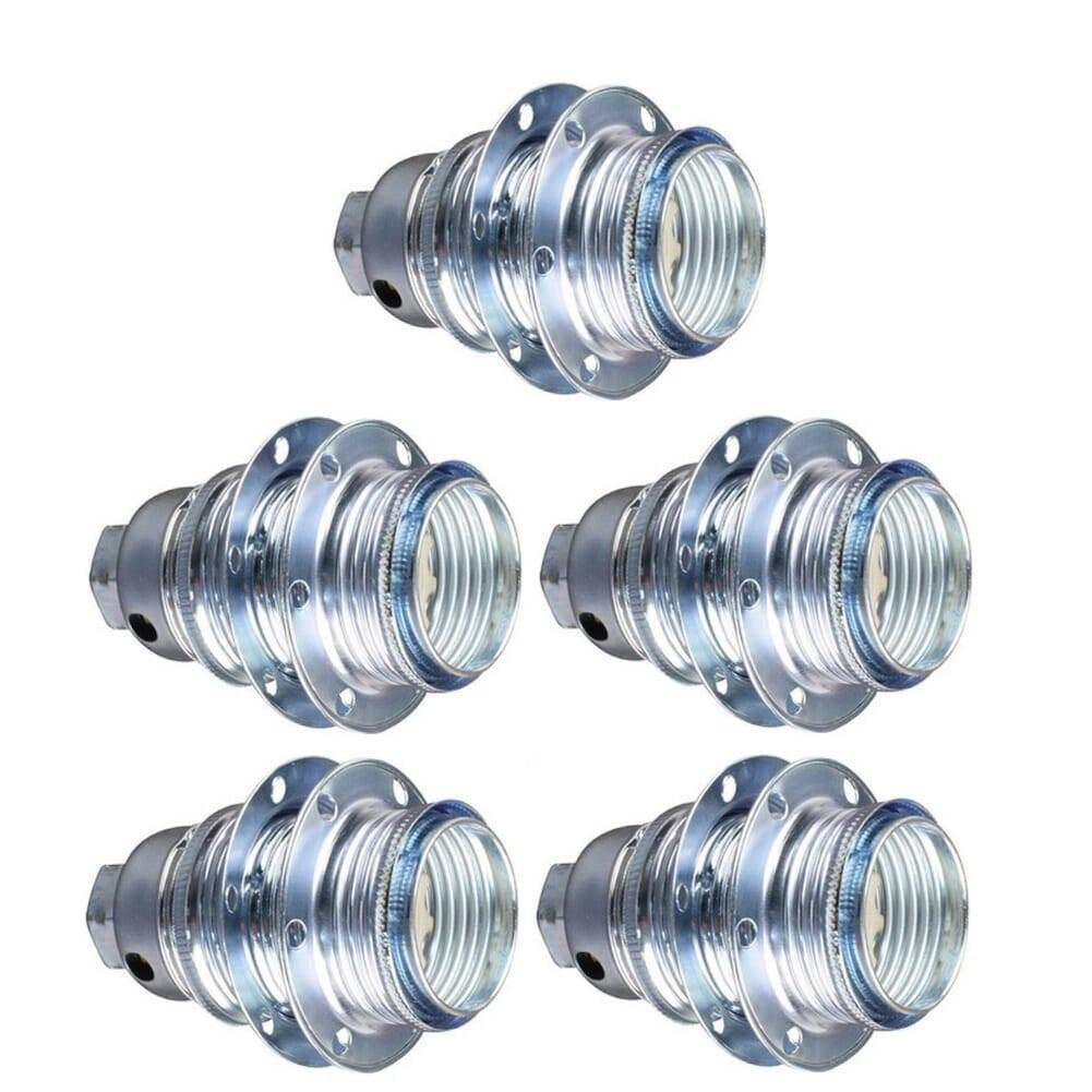 Lamphouder + 2 Ringen - E14 - Chroom - Per 5 stuks-1