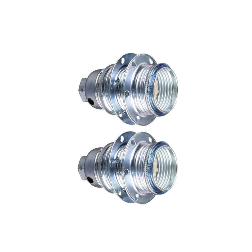 Lamphouder + 2 Ringen - E14 - Chroom - Per 2 stuks-1