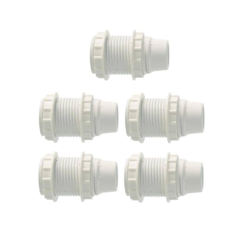 Lamphouder + 2 ringen - E14 - wit - Per 5 stuks-1