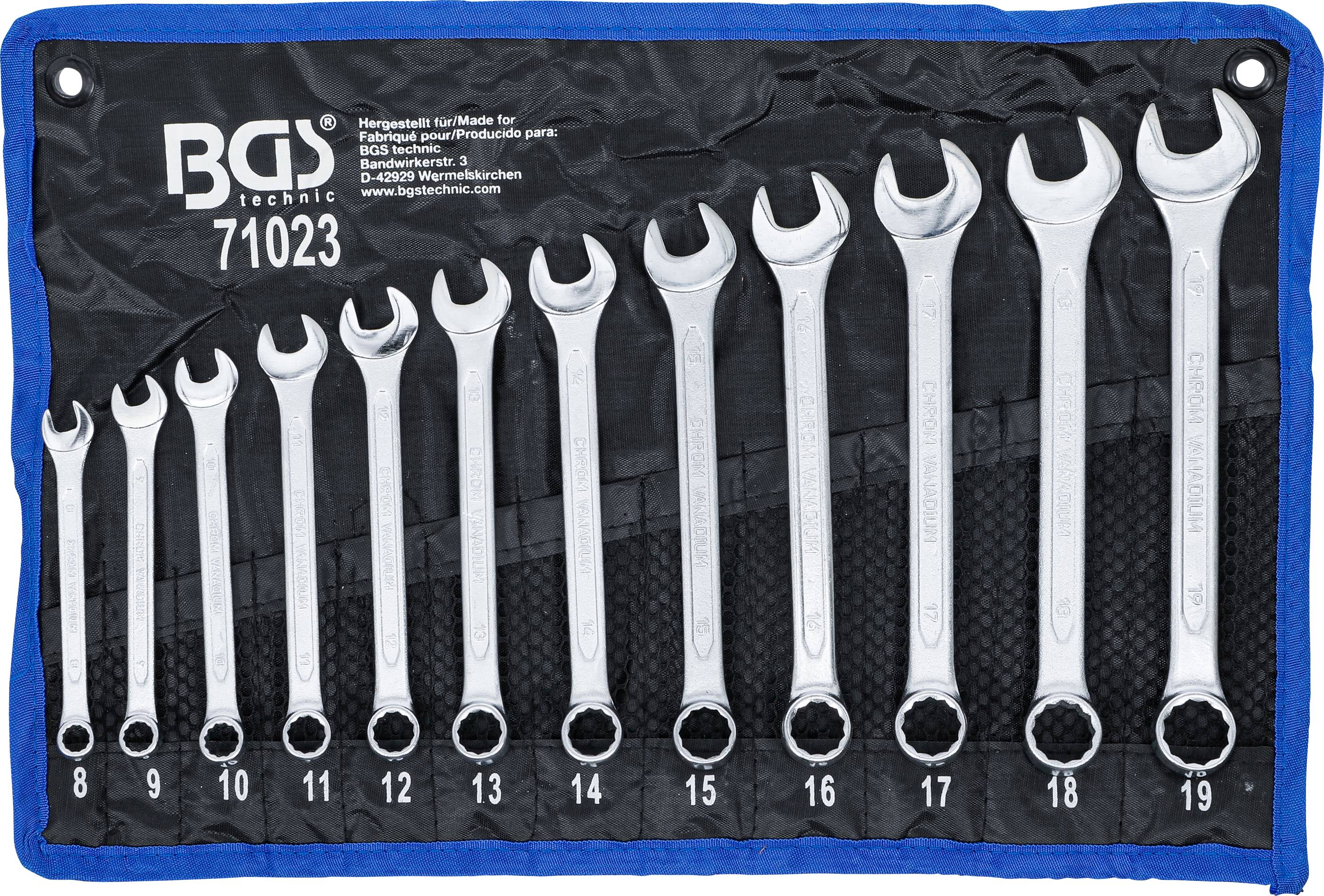 BGS Steekringsleutel set 8 - 19 mm in tetron tas-0
