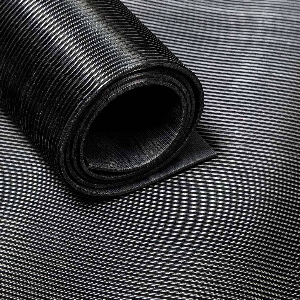 Rubbermat op rol - fijne ribbel - Dikte 3mm - Breedte 90 cm-0