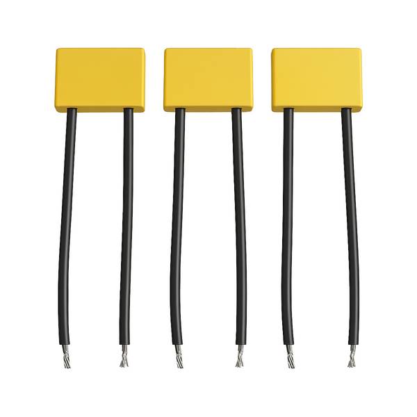 LED Dimstabilisator 100N - Stopt flikkeren van LED lampen tot 6W - 0.1uF - Geel - 3 stuks