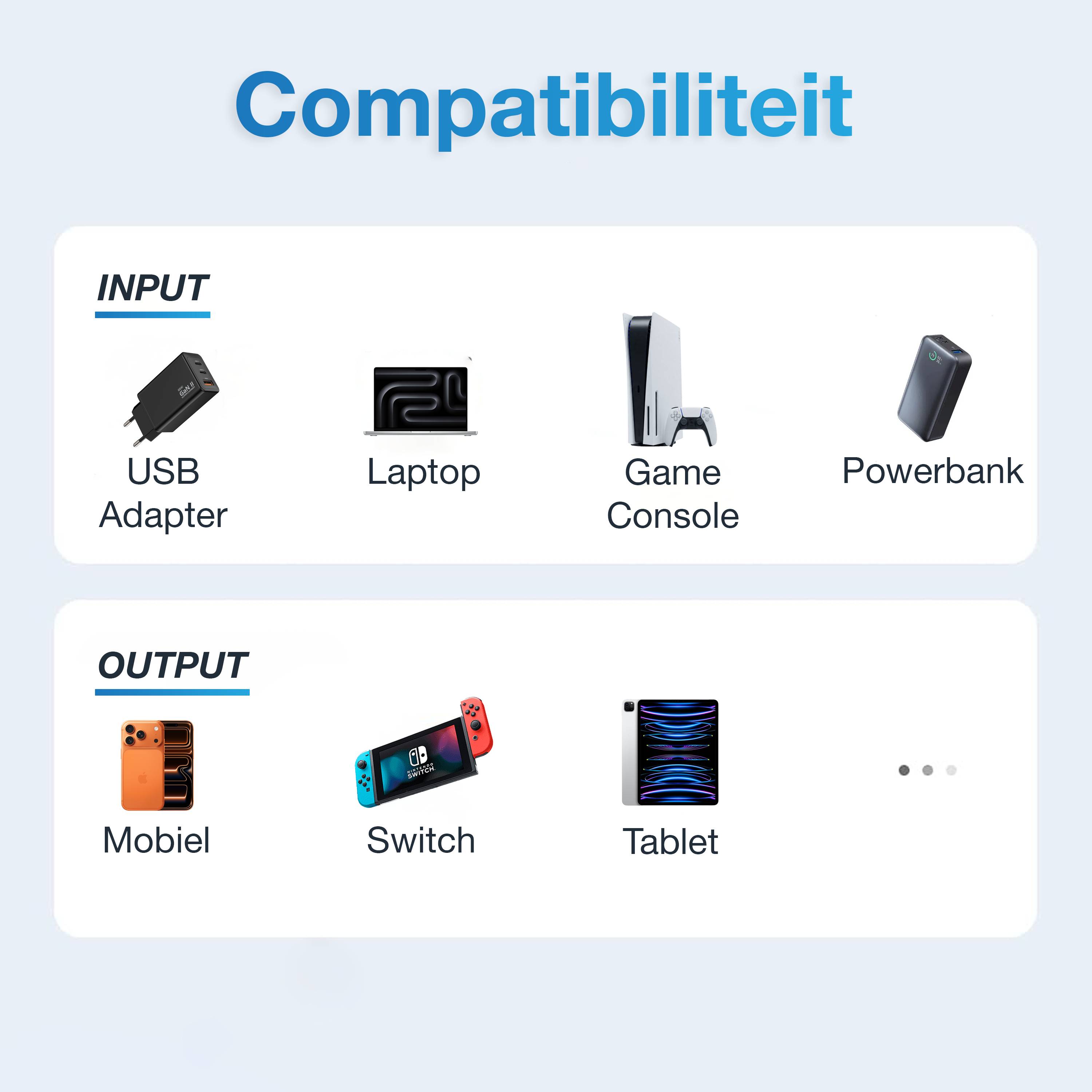Qost - USB-A naar USB-C Kabel - 2 Meter - Zwart-1