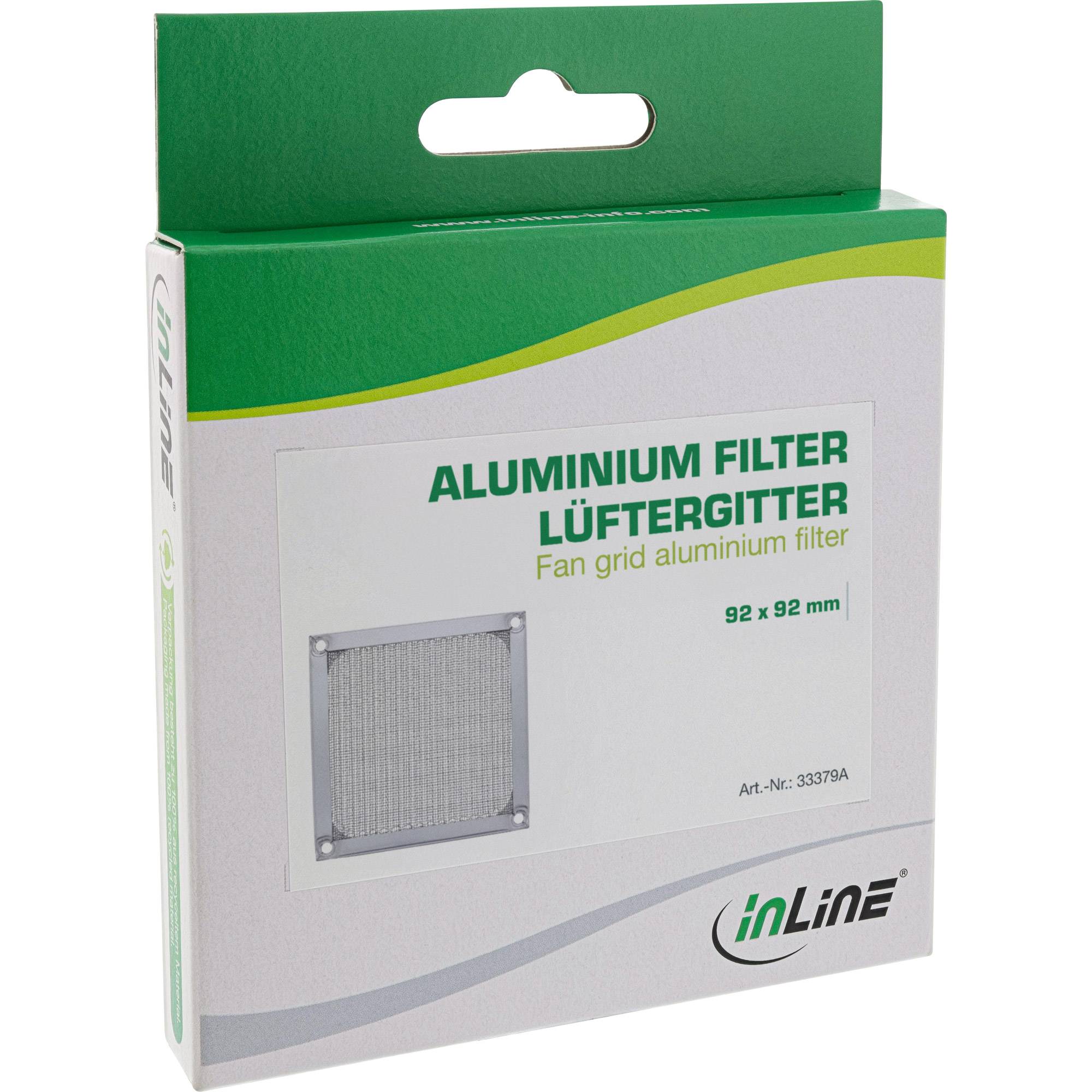 PC ventilator beschermfilter (fan filter) - 92 x 92 mm / aluminium-2