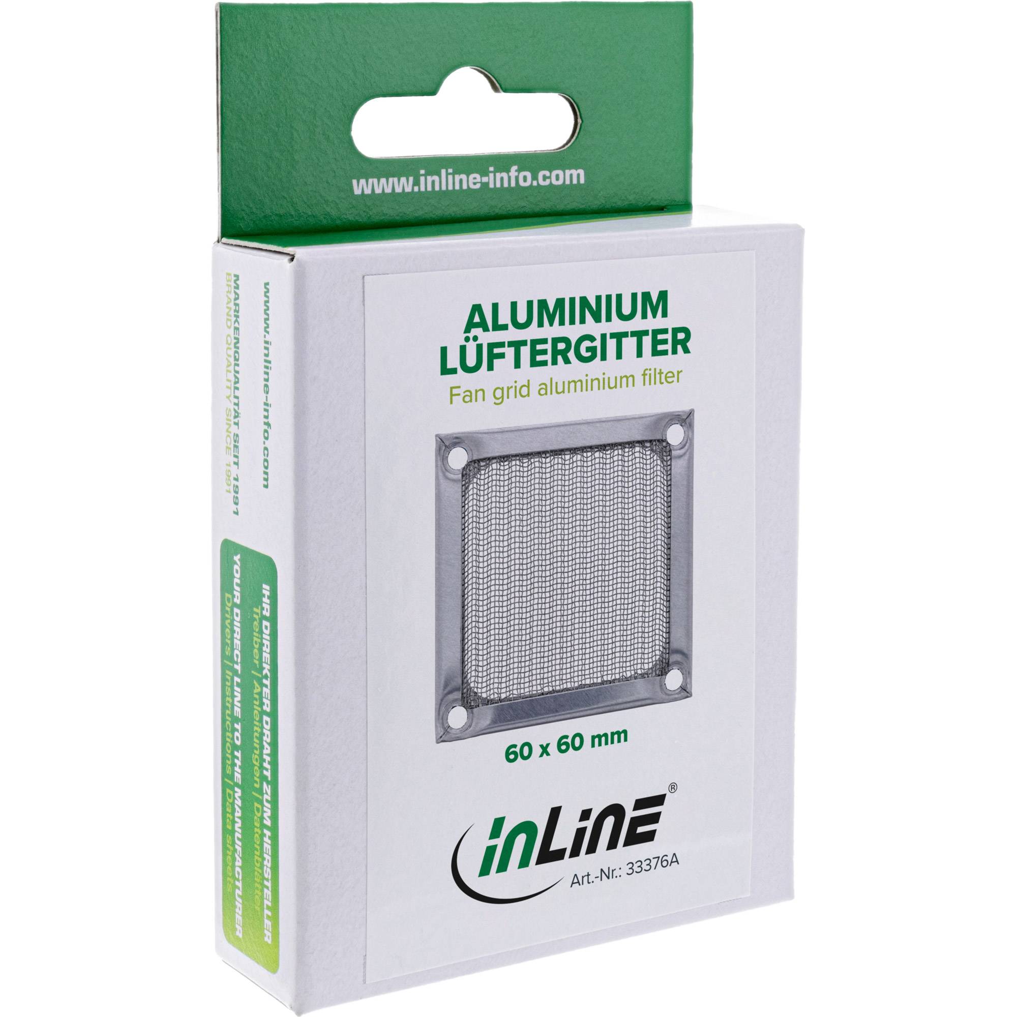 PC ventilator beschermfilter (fan filter) - 60 x 60 mm / aluminium-2