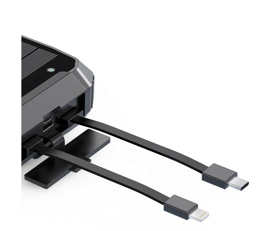 PowerNeed S20000Q mobiele oplader, universeel, zwart, Lightning, zonne-energie, USB, draadloos opladen, snelladen, gesch-2