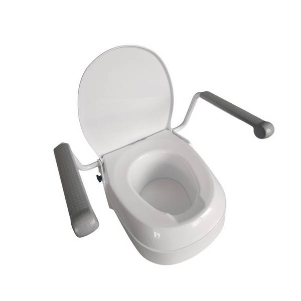 Verhoogde toiletbril met handgrepen