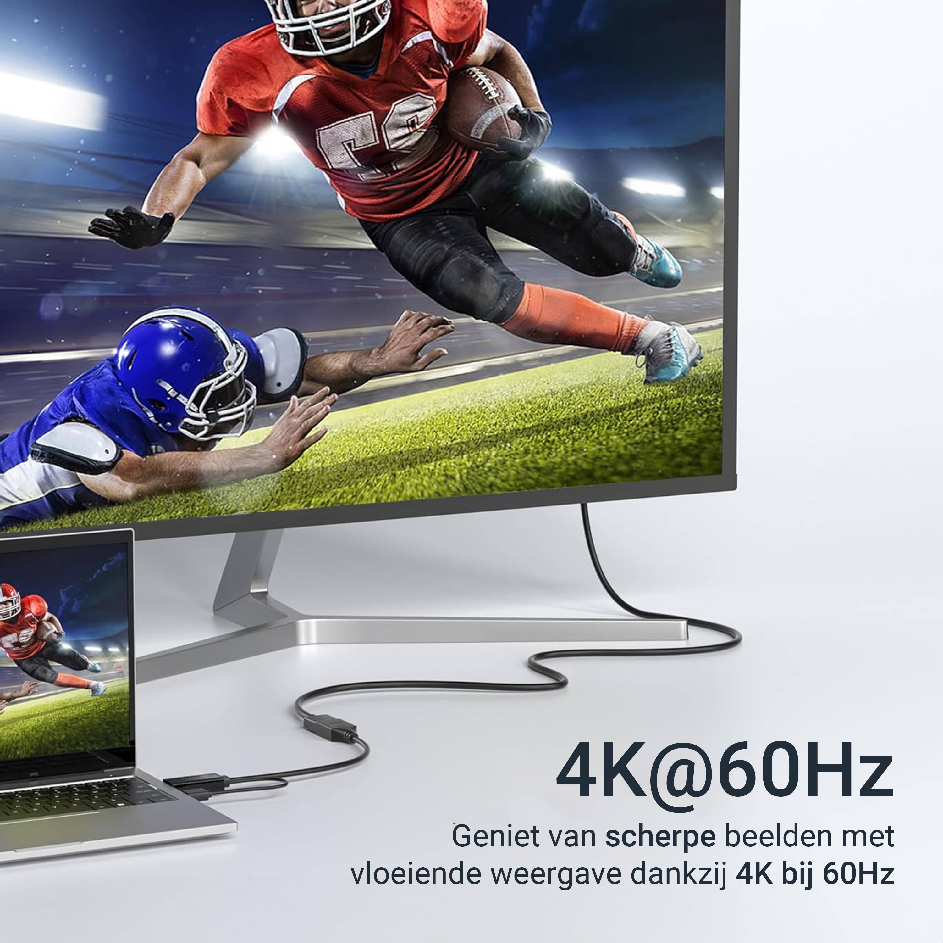 Qost actieve HDMI naar DisplayPort-adapter - USB-voeding - 4K 60 Hz - Zwart-4