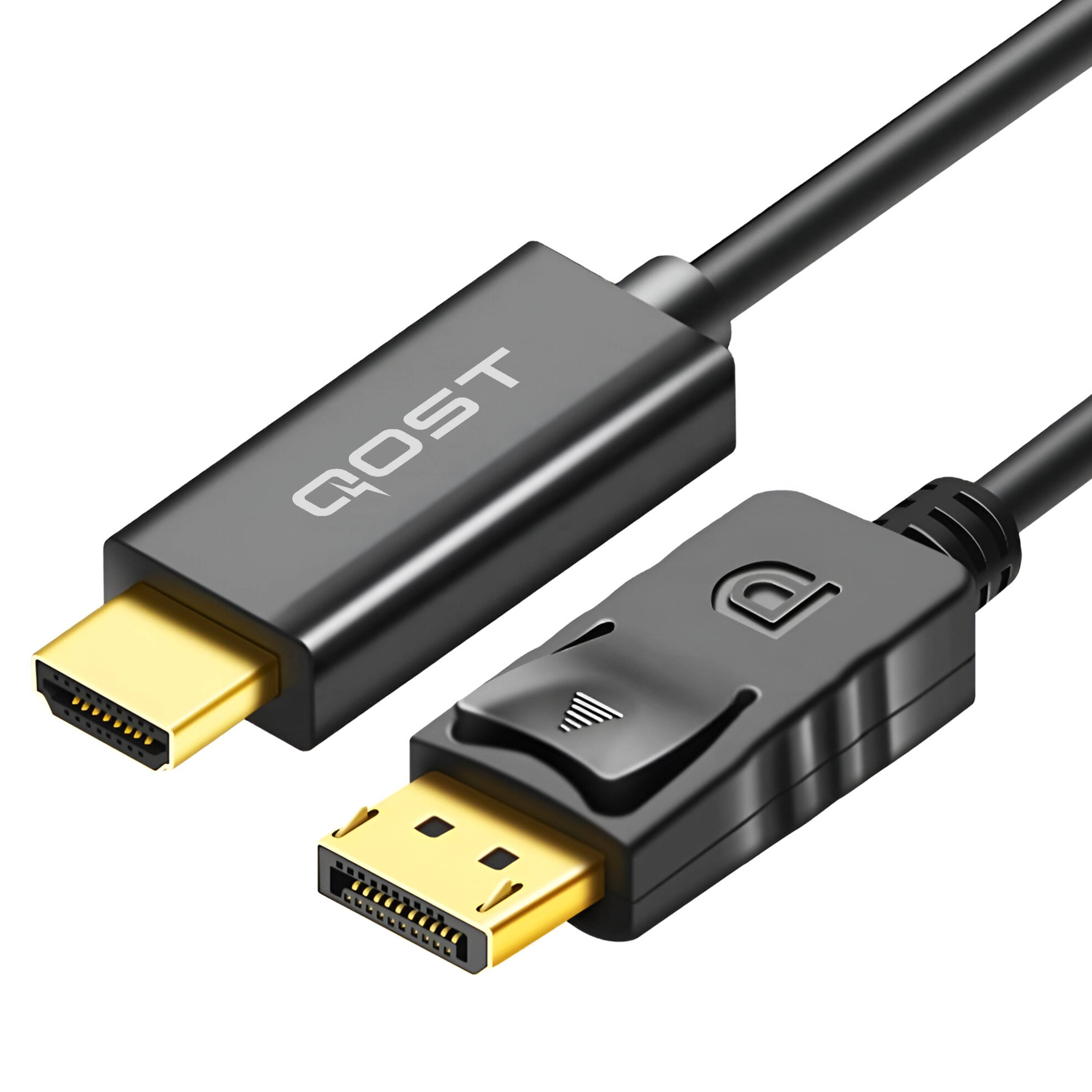 Qost - DisplayPort naar HDMI kabel - Zwart - 1.8 Meter-0