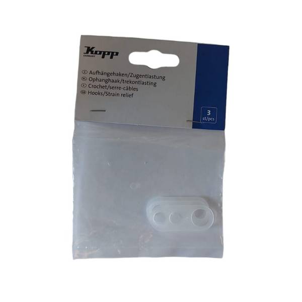 Kopp Ophanghaak/Trekontlasting - Wit - 3 stuks