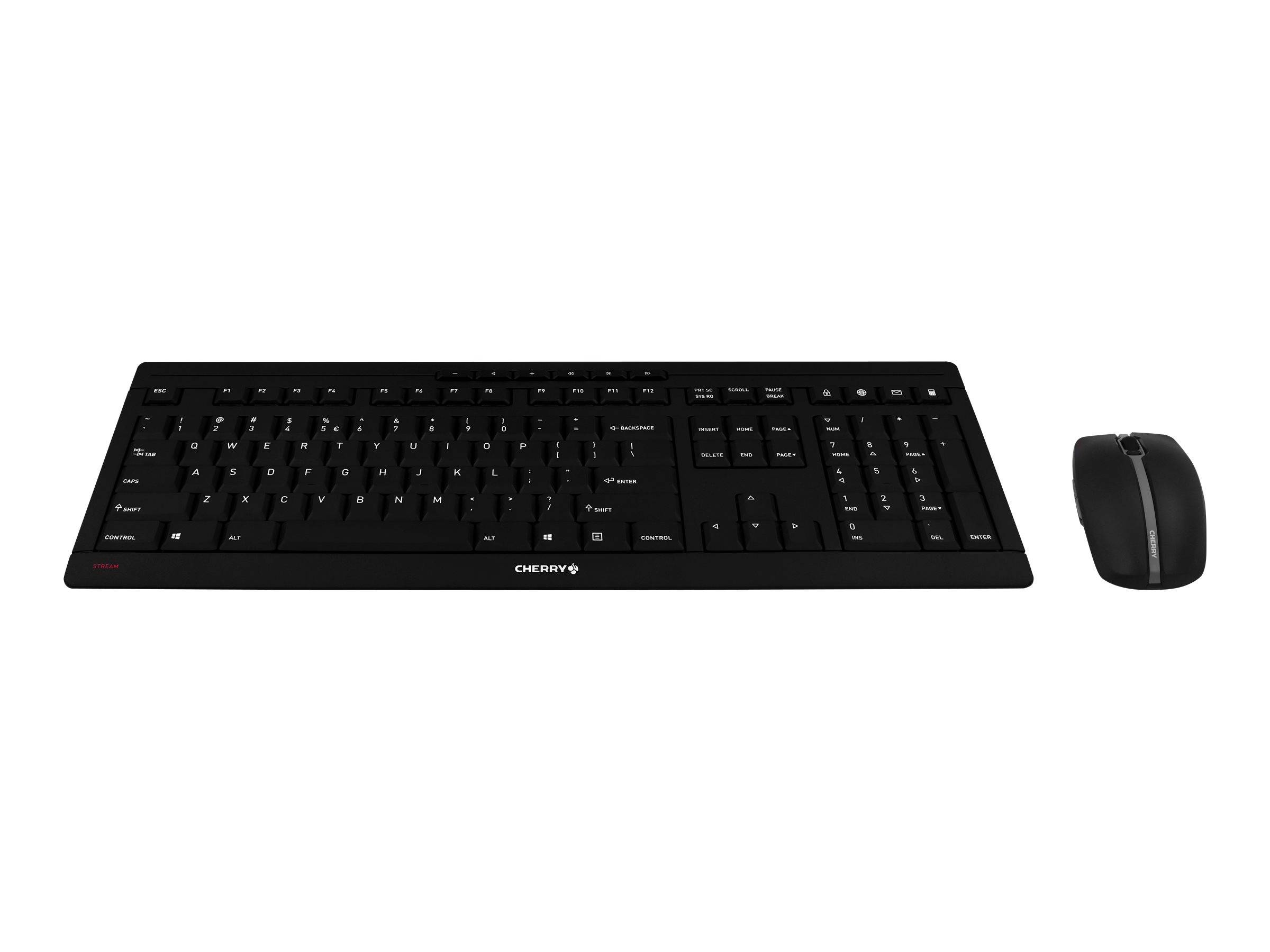 Cherry STREAM - Desktop set - Wireless - QWERTY - Black-4