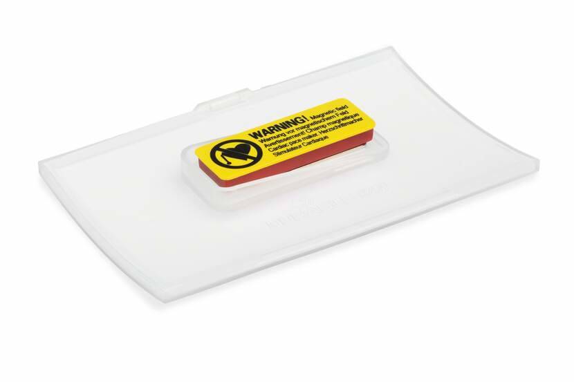 Duurzame naamplaatjes met kliksluiting en magneet, 40x75mm, 10 stuks.-2