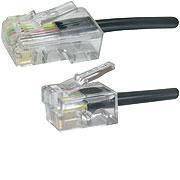MicroConnect RJ11-RJ45 Male/Male, Zwart, 3,0m-0