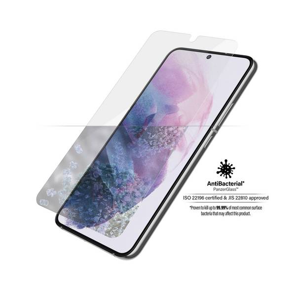 PanzerGlass Anti-Bacterial Case Friendly Screenprotector Samsung Galaxy S22 - Zwart