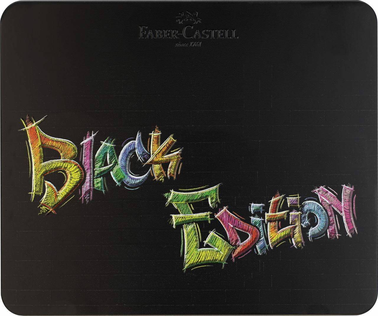 FABER-CASTELL kleurpotloden Black Edition 100 metalen set.-2