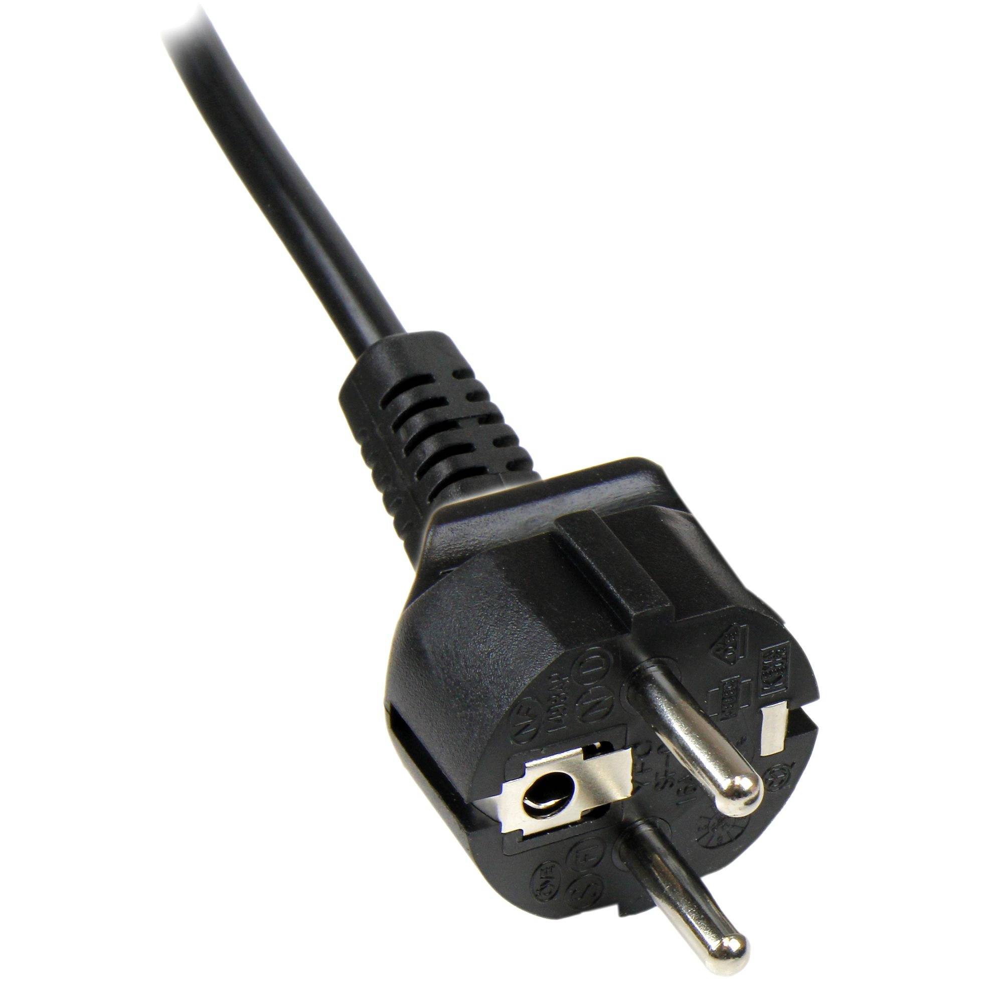 StarTech.com 1 m standaard laptopvoedingskabel - Schuko CEE7 naar IEC320 C5 Shamrock / Mickey Mouse-voedingskabel-1