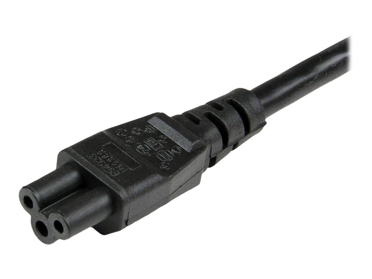 StarTech.com 1 m standaard laptopvoedingskabel - Schuko CEE7 naar IEC320 C5 Shamrock / Mickey Mouse-voedingskabel-3