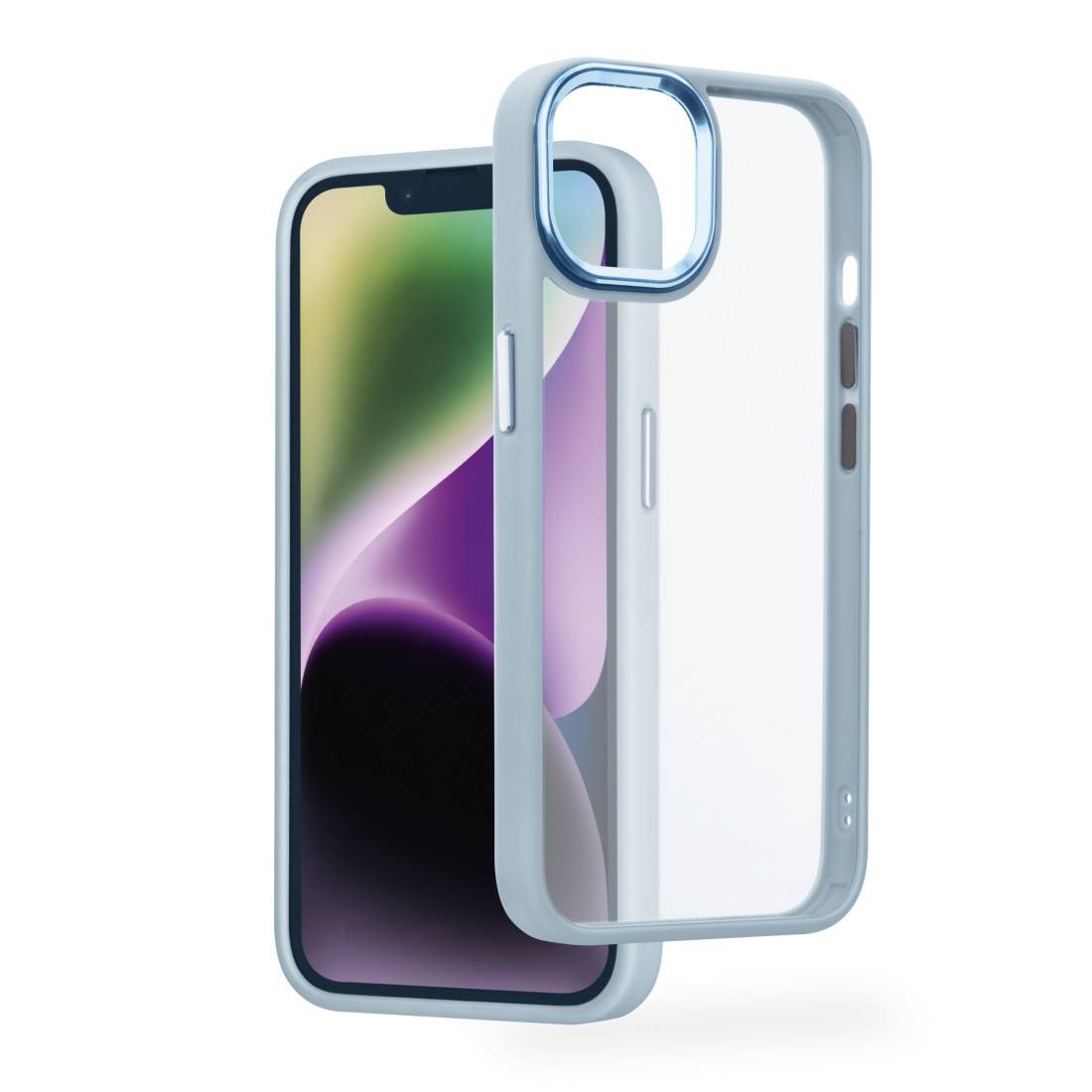 Hama Backcover Apple iPhone 14 Doorzichtig, Blauw MagSafe compatible-1