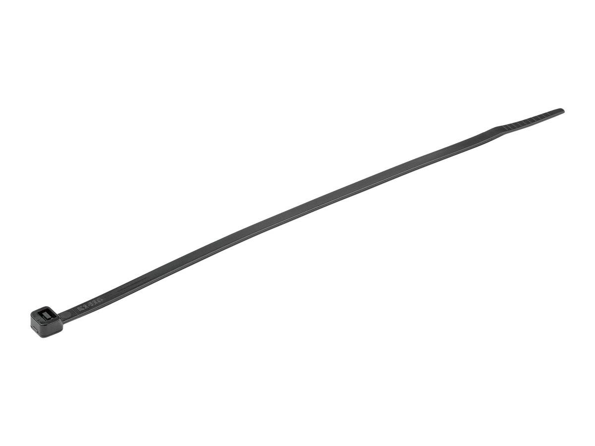 StarTech.com 20 cm Zwarte Kabelbinders - 4mm Breed, 55mm Bundeldiameter, 22kg Treksterkte - Zelfsluitende Snelbinders ui-1