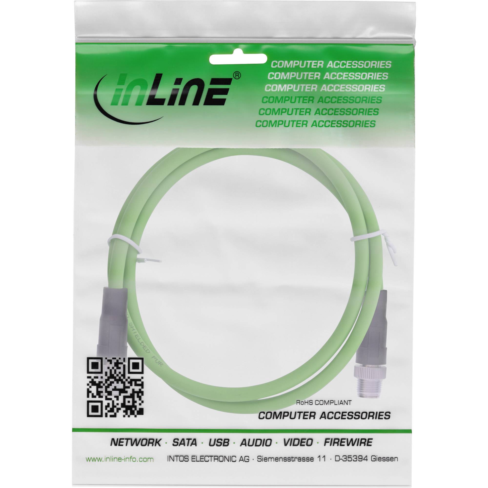M12 8-pins X-gecodeerde industriële netwerkkabel | CAT6a | PUR | 2 meter-2