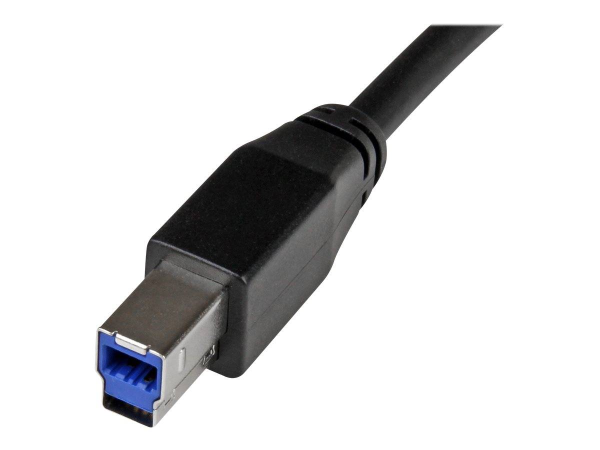 StarTech.com Actieve USB 3.0 USB-A naar USB-B kabel 10m - USB 3.1 (Gen1) 5Gbps verlengkabel - Cable for Harde schijf, Do-3