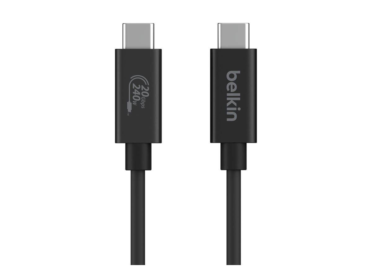 Belkin USB4, 240W, 20Gbps, 4K 60Hz, 2 meter, USB-IF-gecertificeerd, brandwerend, zwart-3