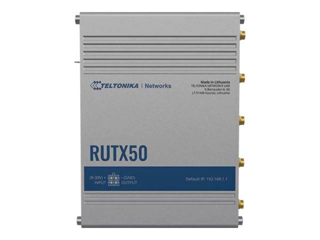 RUTX50, Wi-Fi 5 802.11ac , Ingebouwde Ethernet-poort, 5G, Roestvrij staal, Draagbare router-1