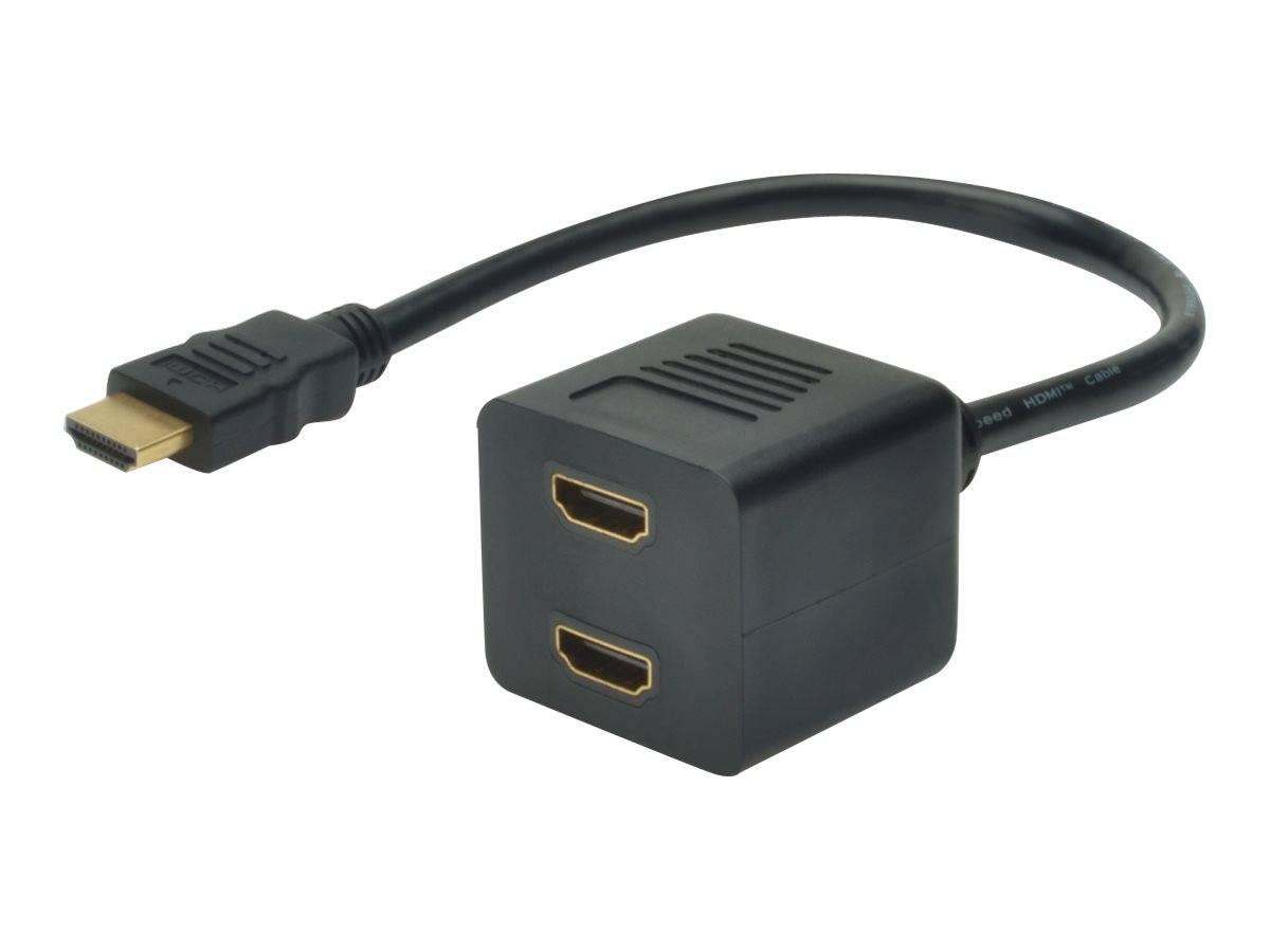 HDMI Y-splitter Kabel type A -2xtype AM/F 0,2m-0