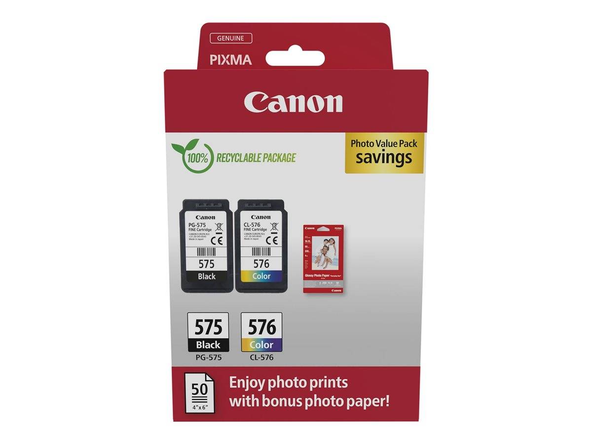 Canon Inktcartridge PG-575/CL-576 Origineel Zwart, Kleur 5438C004-0