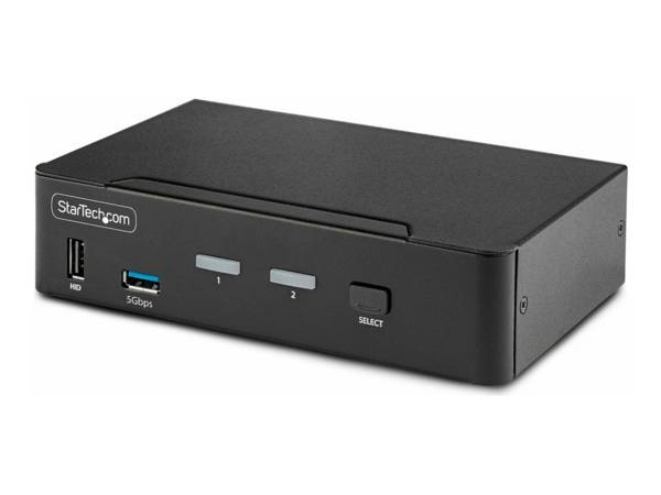 StarTech.com 2-Port DisplayPort KVM Switch, 8K 60Hz / 4K 144Hz, 2x USB 3.0 Ports, 4x USB 2.0 Ports, Hotkey Schakelaar, T